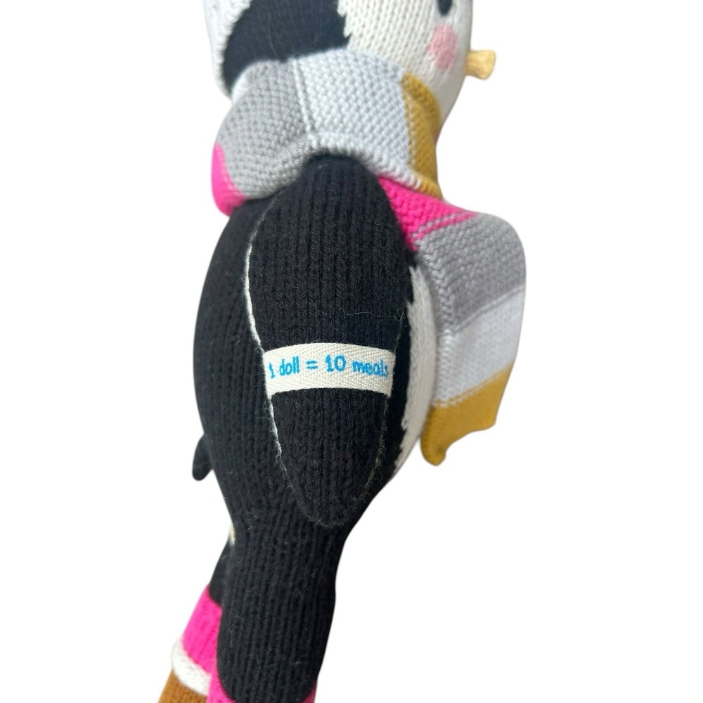 Cuddle‎ & Kind Everest Penguin Pink Gray Scarf Hat Hand Knit Plush Doll Peru - Picture 4 of 7